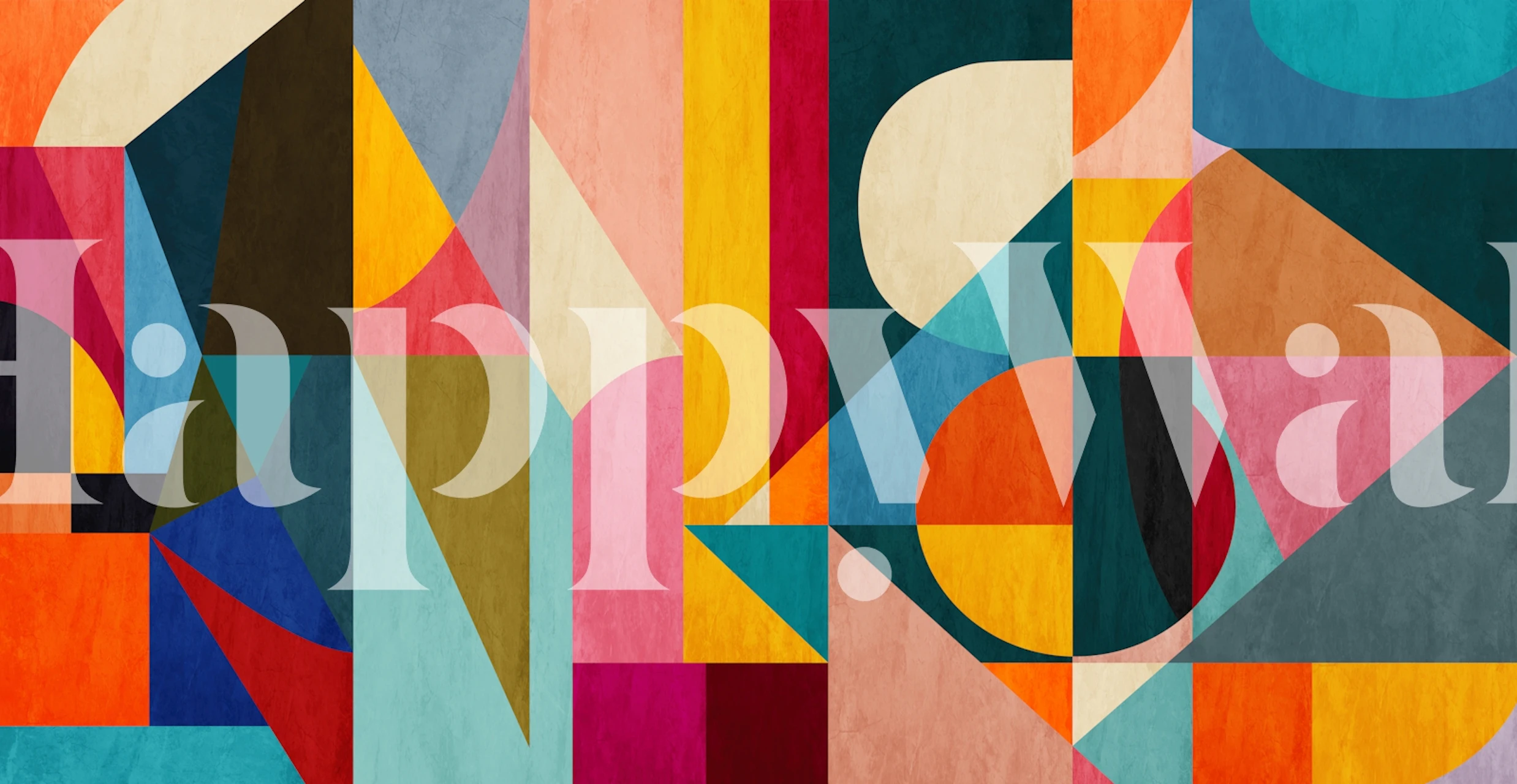 Vibrant Mid Century Modern Geometry wallpaper