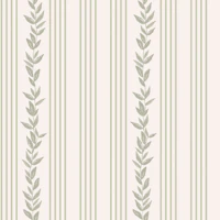 Soft Sage Green Botanical Stripes tapetas