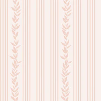 Farmhouse Blush Pink Stripe Leaves tapetas