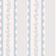 Soft Blue Botanical Stripes