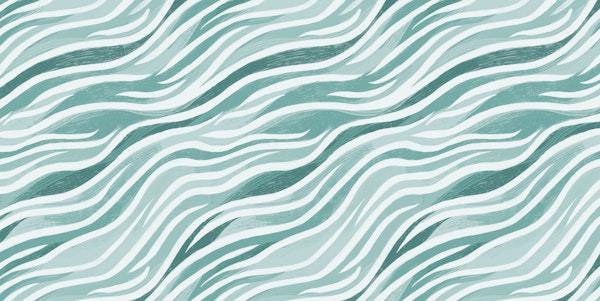 Soft Ocean Wave Stripes Mural-Soft Greens