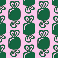 Bold pink green retro candies tapeta