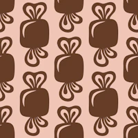 Bold brown pink retro candies tapeta