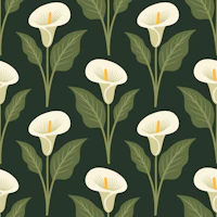 legant Calla Lily Bloom Green behang