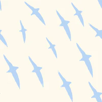 Coastal Birds in Soft Blue wallpaper