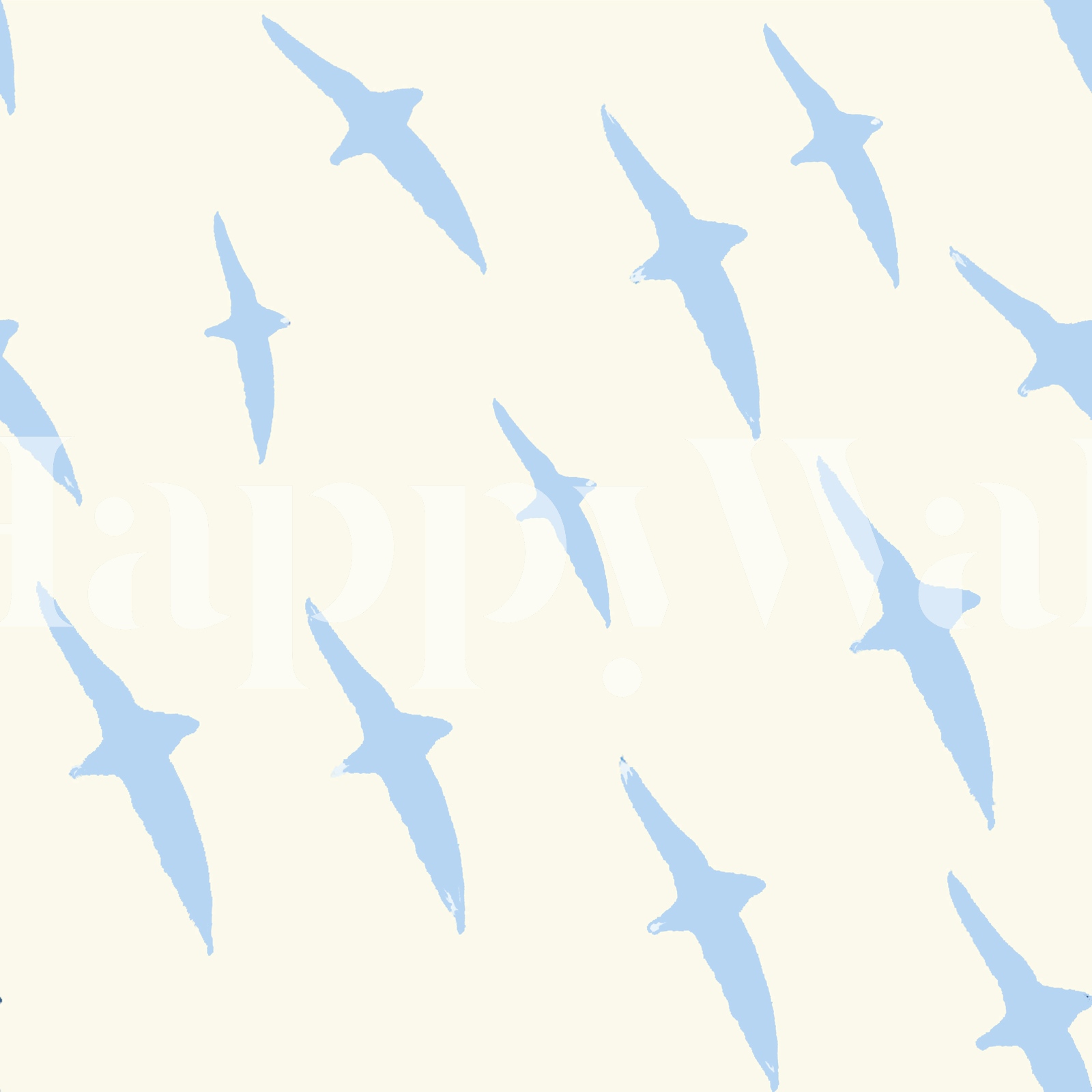 Coastal Birds in Soft Blue - Happywall