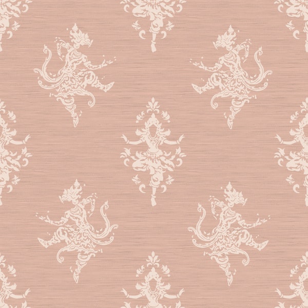 dancing Dakini on LinenTexture on dusty pink