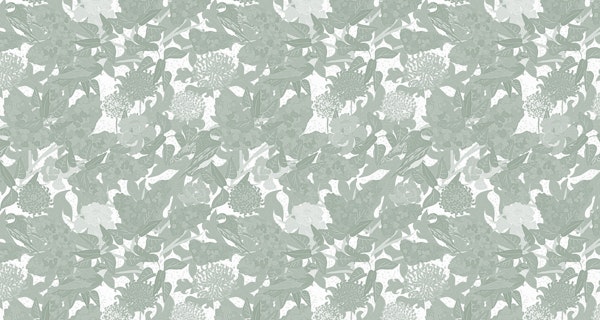 Swallows and Lilacs in Green