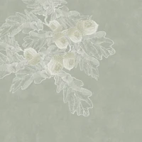 Vintage Acorn & Oak - Sage Green wallpaper