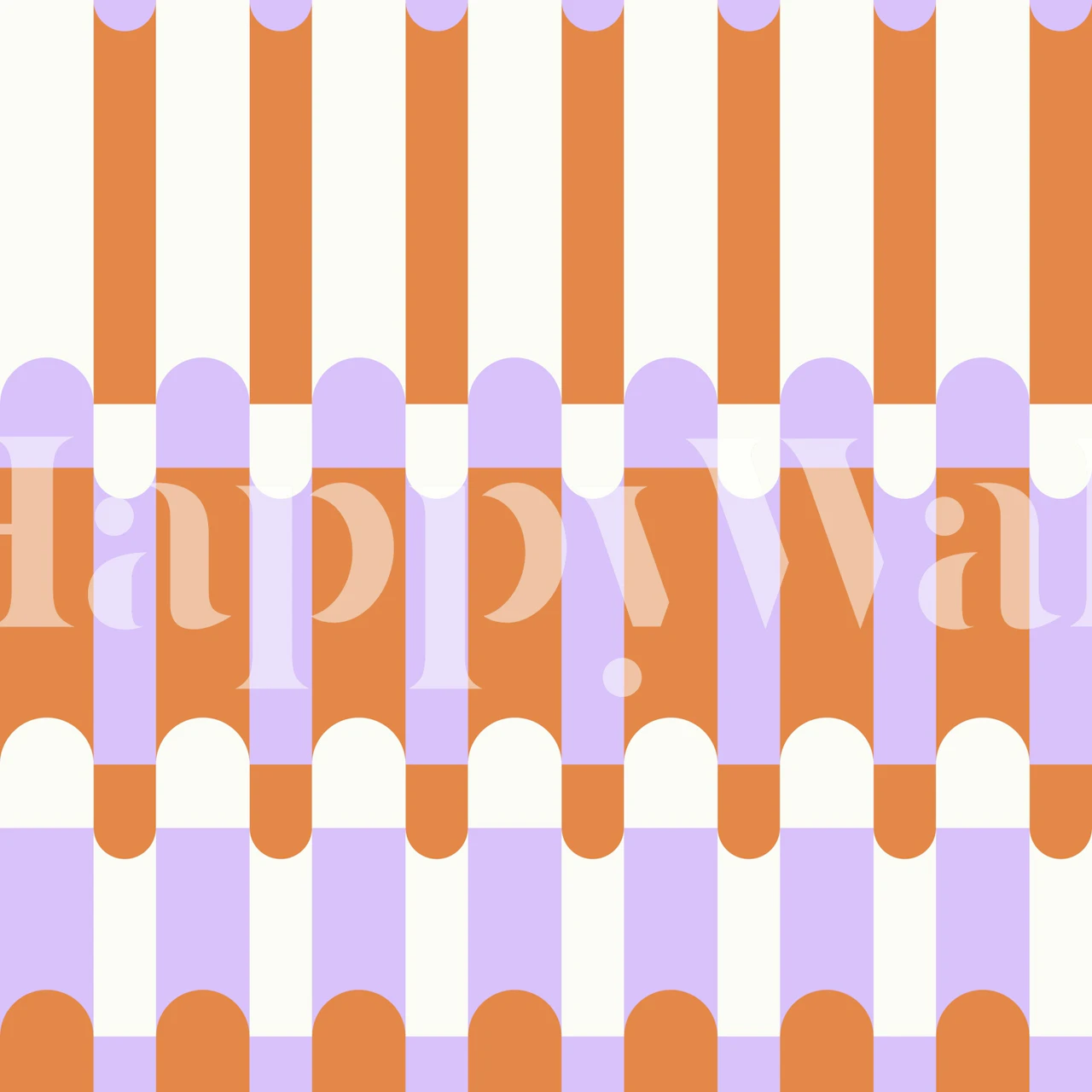 Bold Awnings Stripes Mural in een kamer