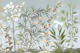 Chinoiserie pastel botanical blooms trees