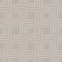 Greige Geometric Brush Squares Pattern L tapete