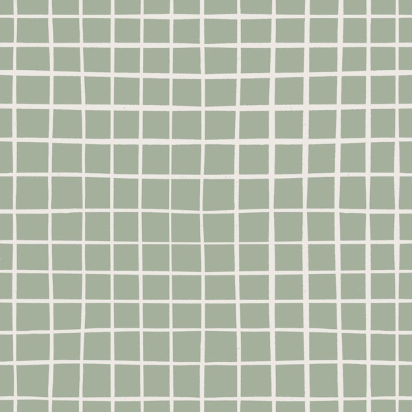 Soft Sage Checkered Grid