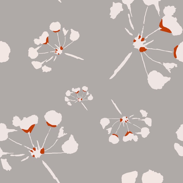 Abstract Wildflowers in Gray