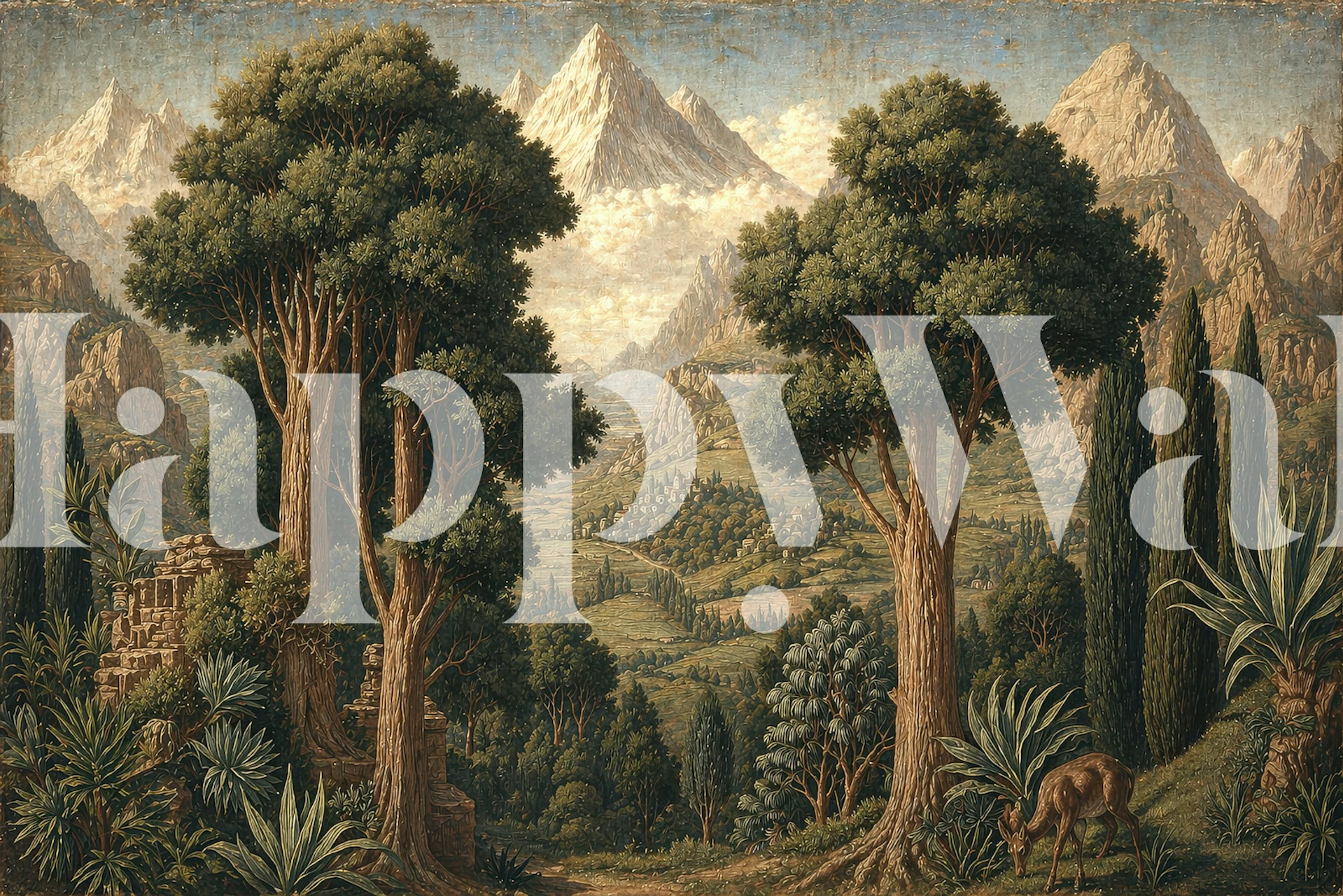 Majestic Mountain Forest Landscape wallpaper