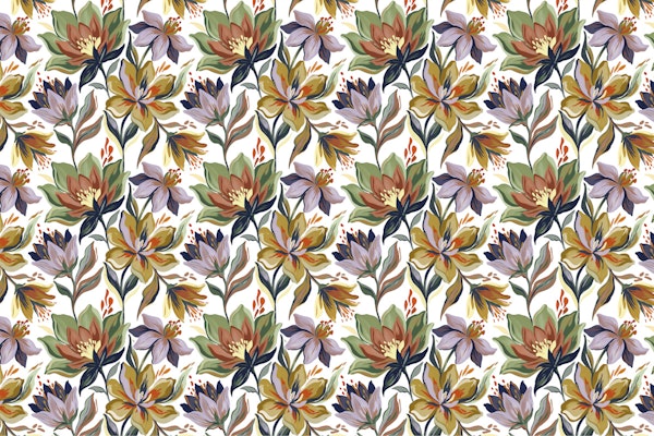 Hand Painted Floral Meadow