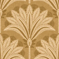 Boho block print palms in ochre tapet