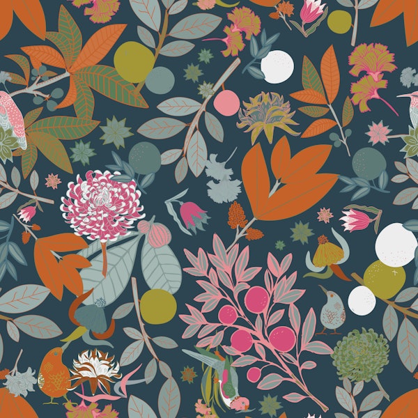 Modern Fall Dense Repeat in Orange