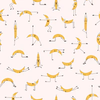 Banana Yoga Small Scale tapete