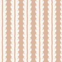 Sand and Cream Botanical Leaf Stripes tapete