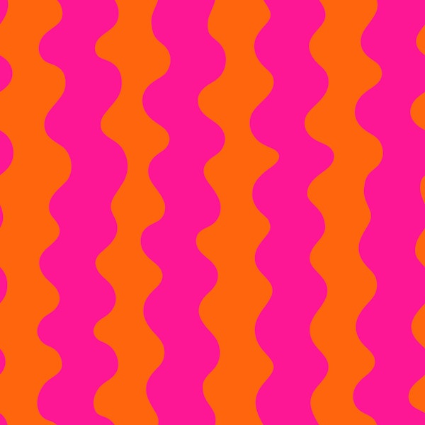Pink Orange Wavy Stripes
