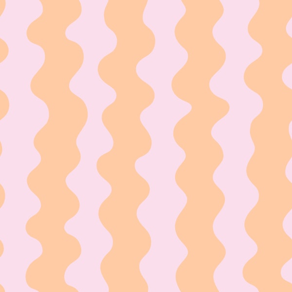 Peach and Blush Wavy Stripes