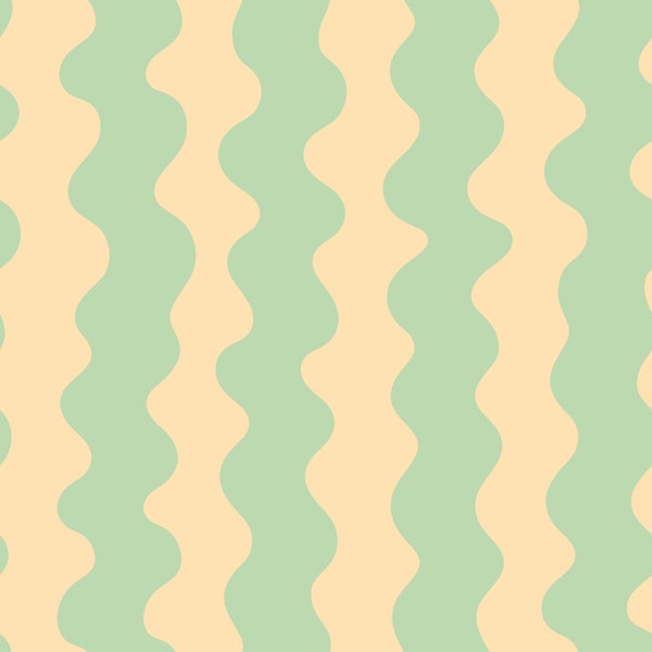 Sage and Sand Wavy Stripes