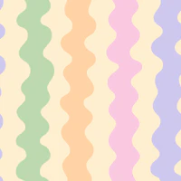 Colourful Playful Pastel Wavy Stripes tapet