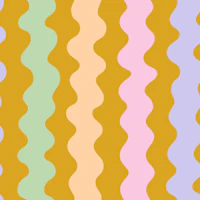 Retro pastel Wavy Stripes tapet