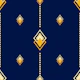Art Deco Navy Gold Diamonds