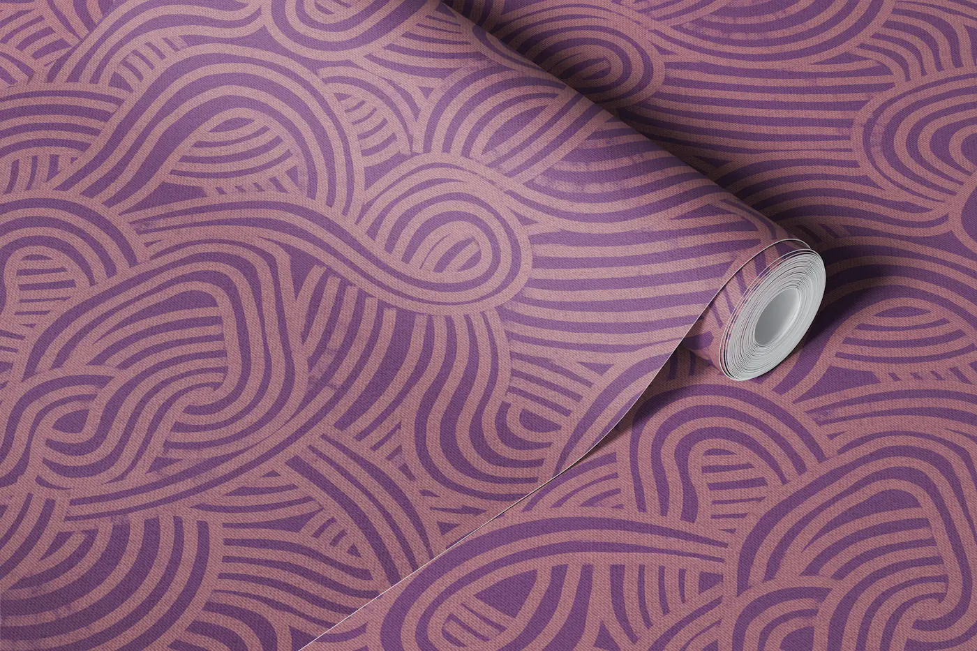 Purple Loops wallpaper roll