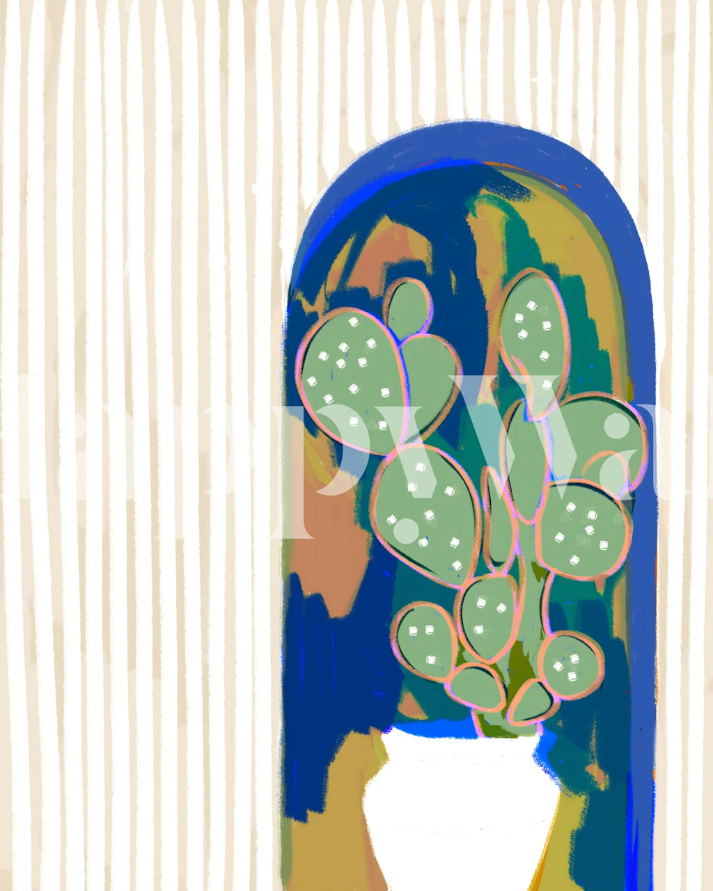 Cactus in the archway tapeta