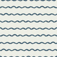 Wavy Waves Lines Indian Teal tapete