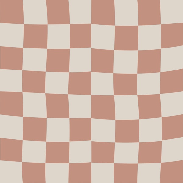 Minimal Wavy Checkered Beige