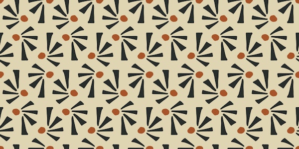 Playful geometric shapes M - beige & black