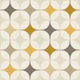 retro mod atomic squares - mustard cream