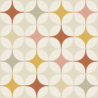retro mod atomic squares - pink mustard tapete