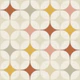 retro mod atomic squares - pink mustard