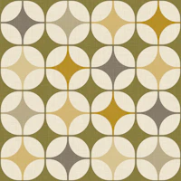 retro mod atomic squares - olive green wallpaper