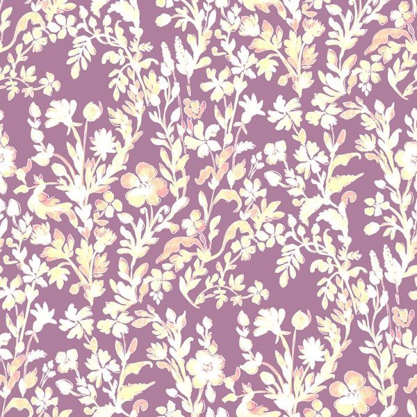 Delicate Wildflowers on Mauve