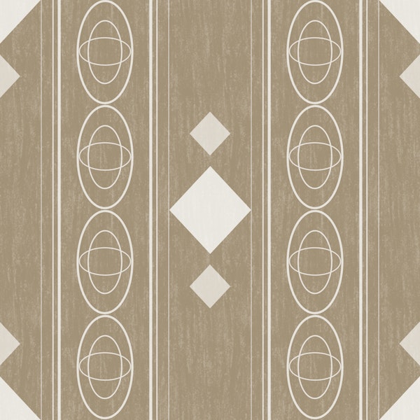 Beige Mid Century Ovals