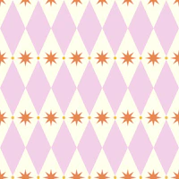 Pastel Argyle and Stars Mural wallpaper
