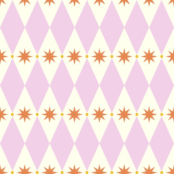 Pastel Argyle and Stars