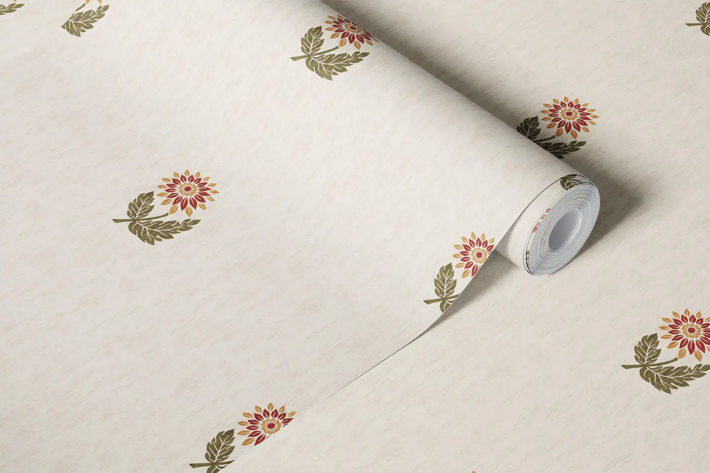 Muted Botanical Flower Sprig wallpaper roll