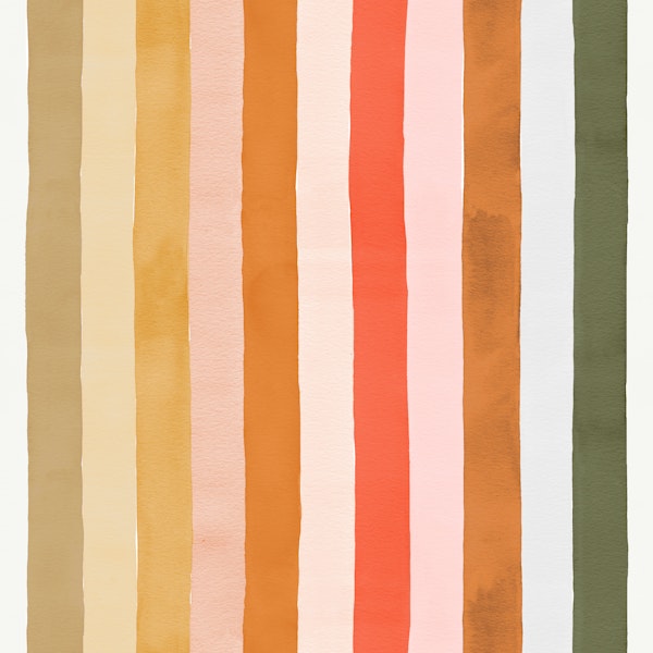 Beach Stripes Ombre Orange Green
