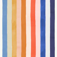 Beach Stripes Ombre Orange Blue wallpaper