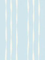 Minimal Coastal Wave Stripes - Soft Blue tapeta