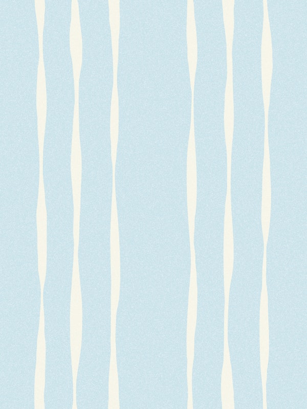 Minimal Coastal Wave Stripes - Soft Blue