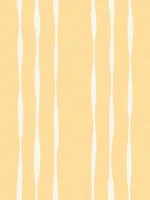 Sunwashed Wavy Stripes - soft yellow cream tapeta