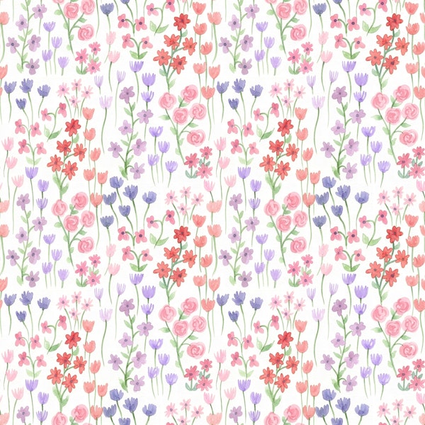 Hand Painted Meadow Flowers